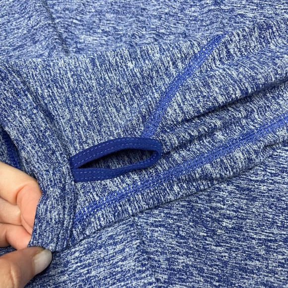 Nike Women's Heathered Blue Long Sleeve 1/4 Zip Size Large - Picture 4 of 7